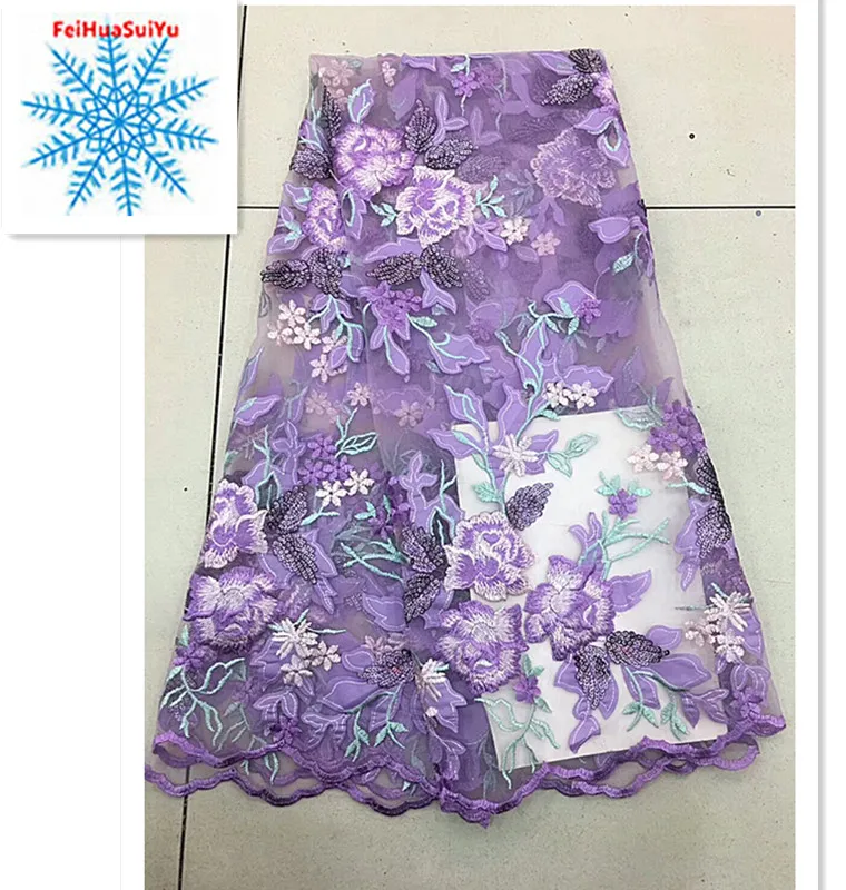 

flowers pattern design high quality cloth appliqued lace fabric nice net tulle lace fabric with sequins for wedding dress dpm161