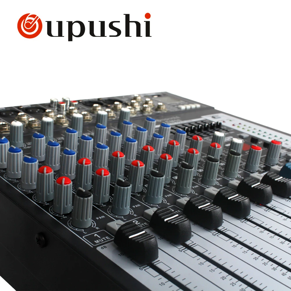 Oupushi Профессиональный 8 канальный цифровой стеллаж для караоке USB KTV Усилитель EQ