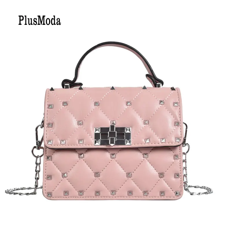 

Leather Flap Handbag Small Crossbody Bags For Women 2019 Retro Ladies Shoulder Messenger Bag Female Rivet Chain Tote Bolso Mujer