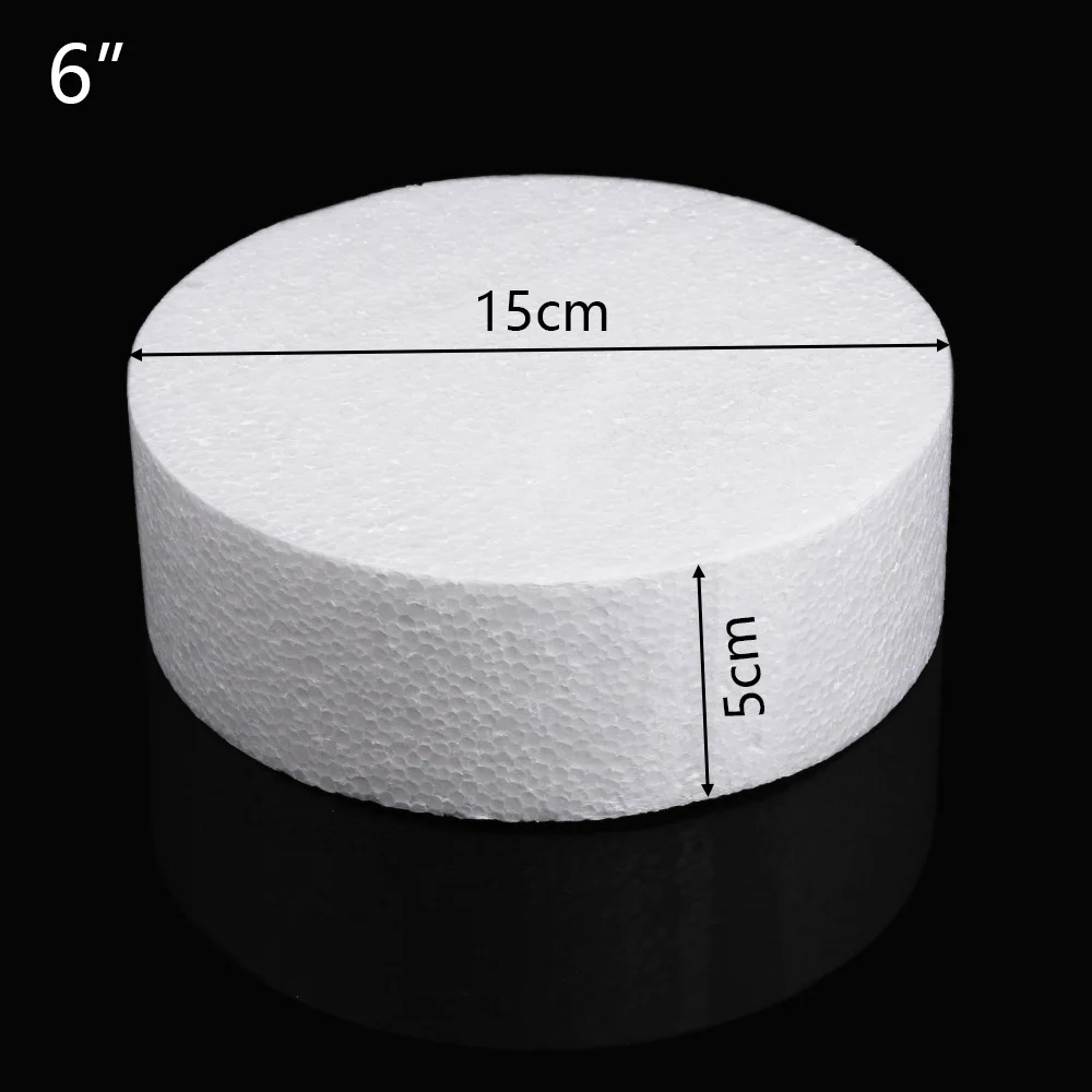 4/6/8 inch Party DIY Cake Foam Mould Sugarcraft Dummy Patrice Model Polystyrene Styrofoam Mould Round Kitchen Accessories