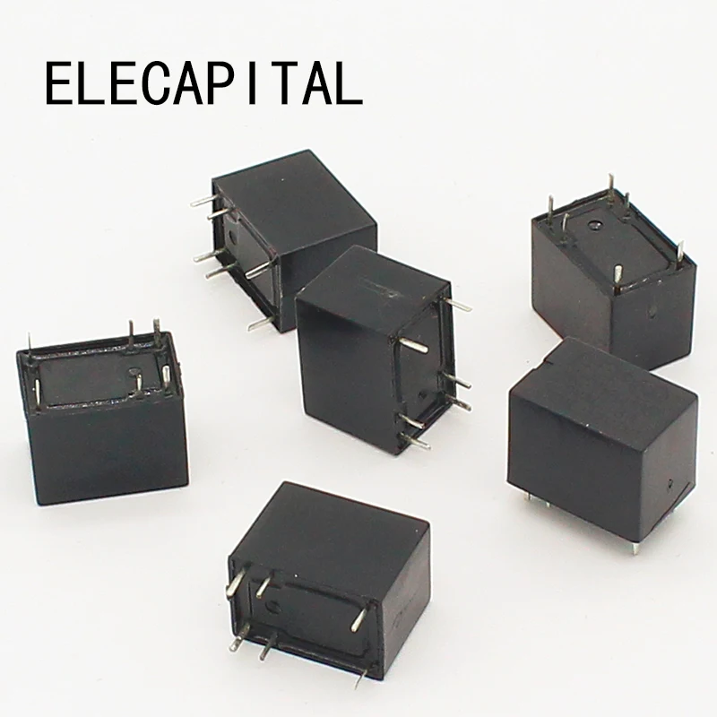 Mini Relé Pcb em Miniatura com Pinos Interruptor de Relé dc 3v 5v 9v 12v 20 Peças