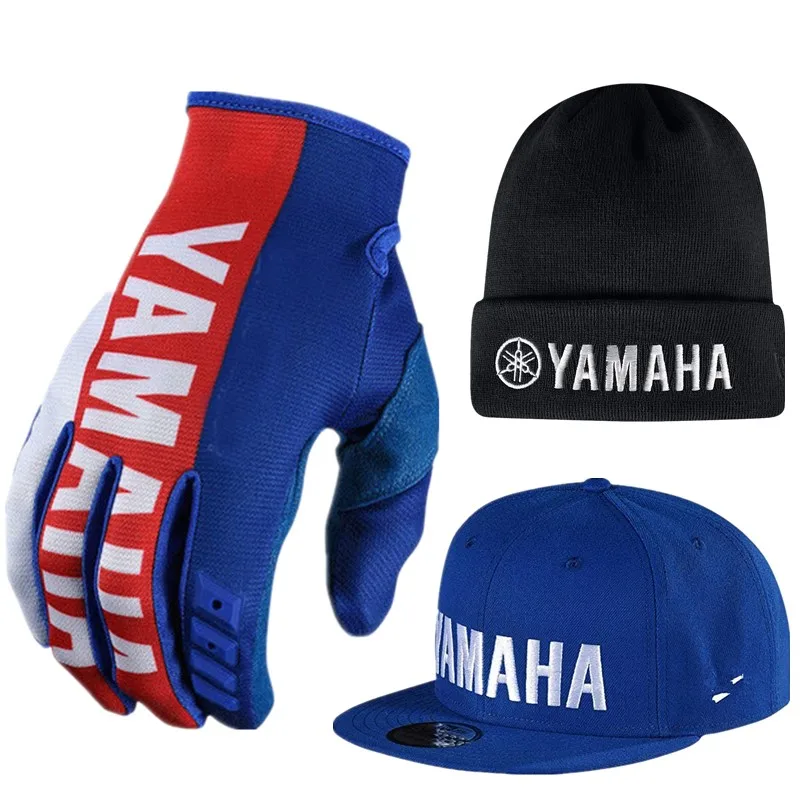 Hot 2018 Motocross Glove for yamaha Beanie Racing Blue Moto Motorcycle