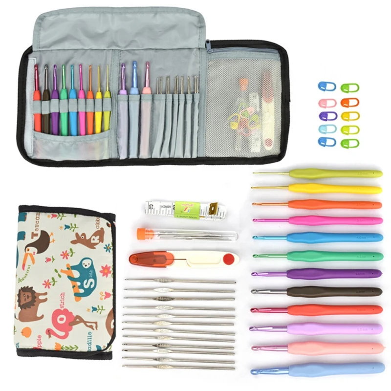 

DIY Knitting Sewing Tool Set 38PCS Crochet Hooks Needles Stitches Knitting Craft Case Crochet Set Case Crochet Set