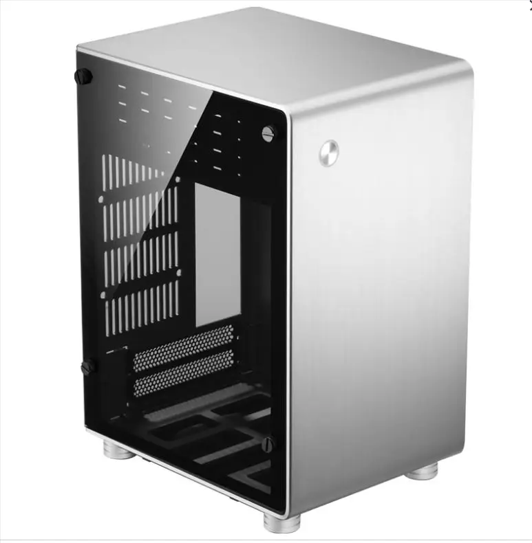 Jonsbo U1 PLUS ITX алюминиевая сторона через шасси Настольный уровень маленький чехол для компьютера - Цвет: Серебристый