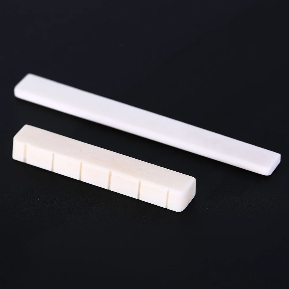 

White Guitar Parts 6 String Classical Guitar Bone Bridge Saddle And Nut Ivory Set Music Instruments Replacement Spare Part