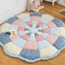 Ручная работа, хлопковый коврик, утолщенный Противоскользящий прикроватный коврик для спальни, татами, ползучее одеяло, машинная стирка