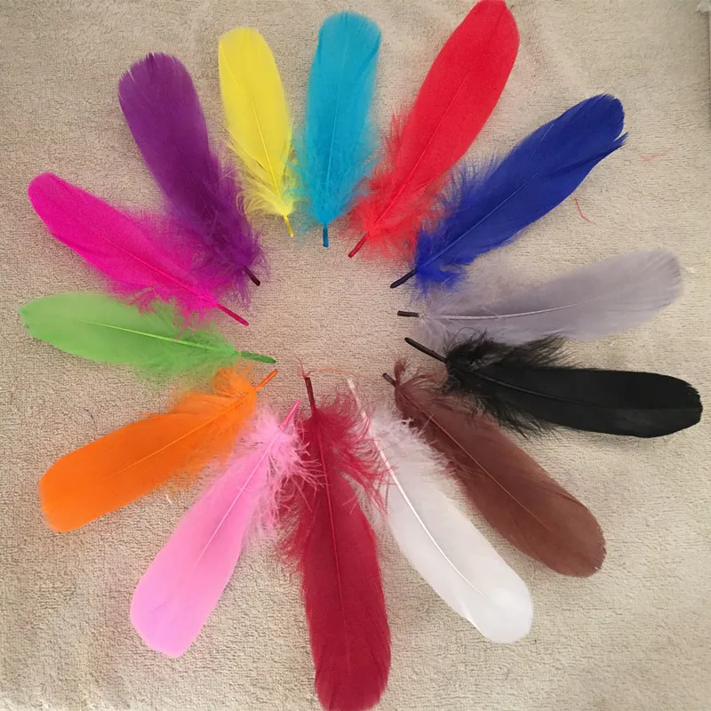 

500 pcs goose feathers New Wholesale DIY jewelry decoration quality natural 20-25 cm long