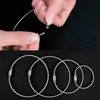 Vastar 10Pcs 10cm 20cm Keychain Tag Rope Stainless Steel EDC Wire Cable Loop Screw Lock Gadget Ring Key Keyring Hand Tool ► Photo 3/6