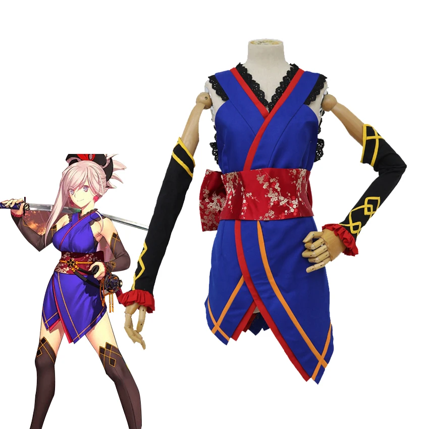 Fate Grand Order FGO Косплей слуга саблей Миямото Мусаси костюм японские кимомо униформы