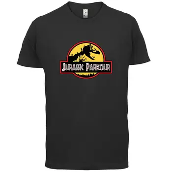 

Jurassic Parkour - Mens T-Shirt - Free RunnER/ SportER / Excercise / Fitness Print T Shirt Mens Short Sleeve Hot Tops Tshirt