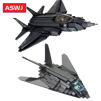 

Air force -F117 Stealth Bomber Building Blocks Aircraft F-35 Bricks Model Kids DIY Educational Toys Classic Technic Gifts