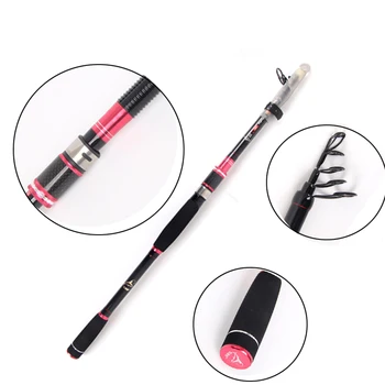 

High Quality Carbon Fiber Telescopic Fishing Rod Sea Carp Fishing Spinning Rod 240cm