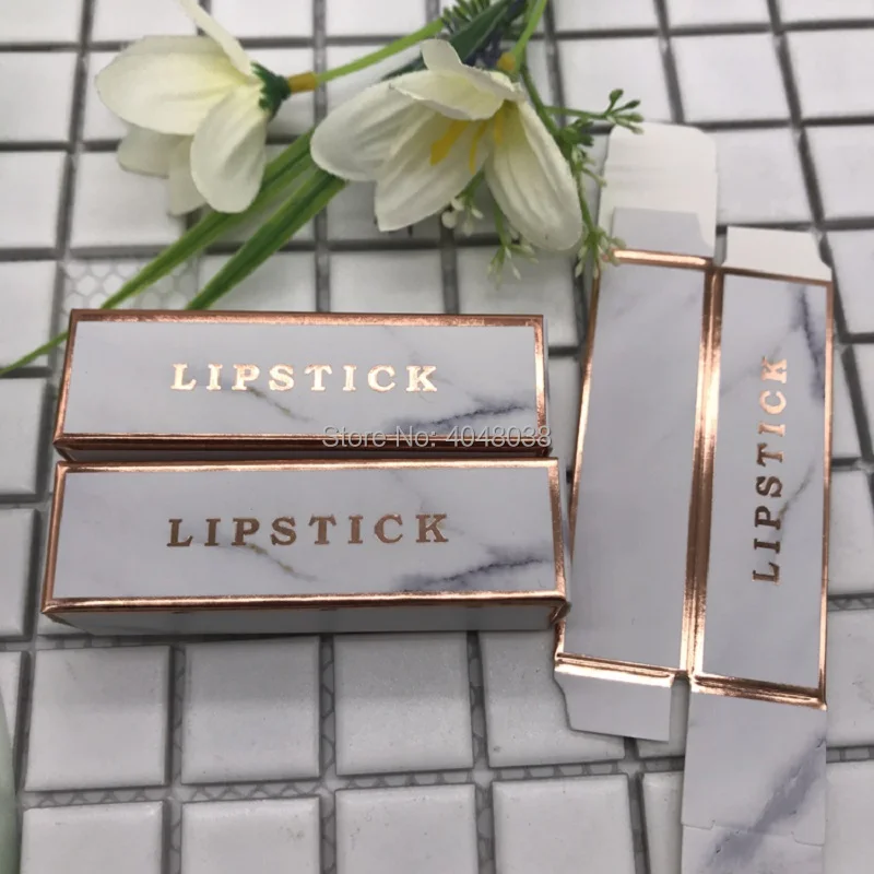 

DIY Lip Balm Tube Container Packaging Carton Boxes 25*25*83mm White Lipstick Tube Kraft Paper Gift Packing Box 100pcs/Lot