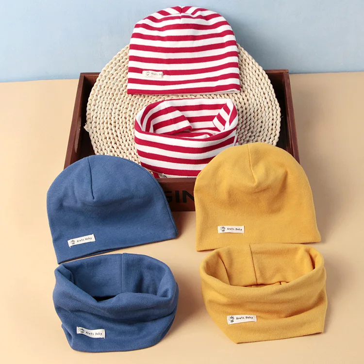 Осенне-зимняя шапка для новорожденных, одноцветные шапочки для малышей, хлопковые шапки для новорожденных девочек и мальчиков с разными цветами