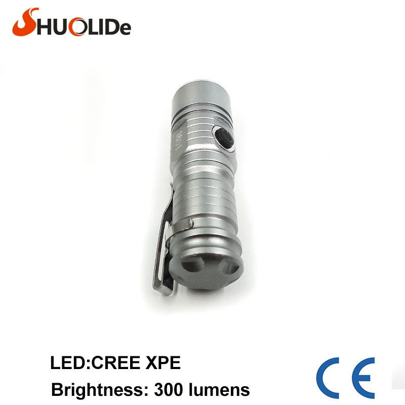 USB Перезаряжаемый 300 люмен 16340 фонарик CREE XPE R5 Мини светодиодный освещение 3 режима