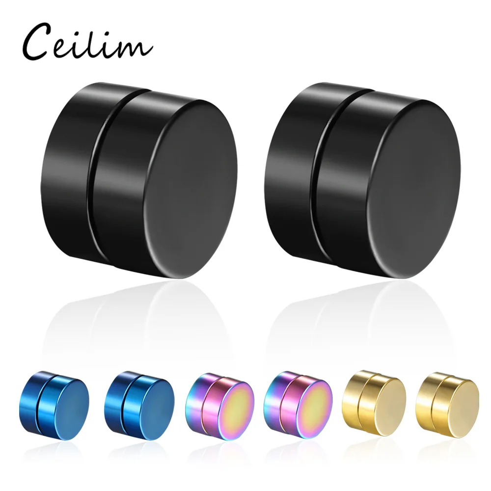 2018 Fashion 8mm Round Ear Clip Non Piercing Black