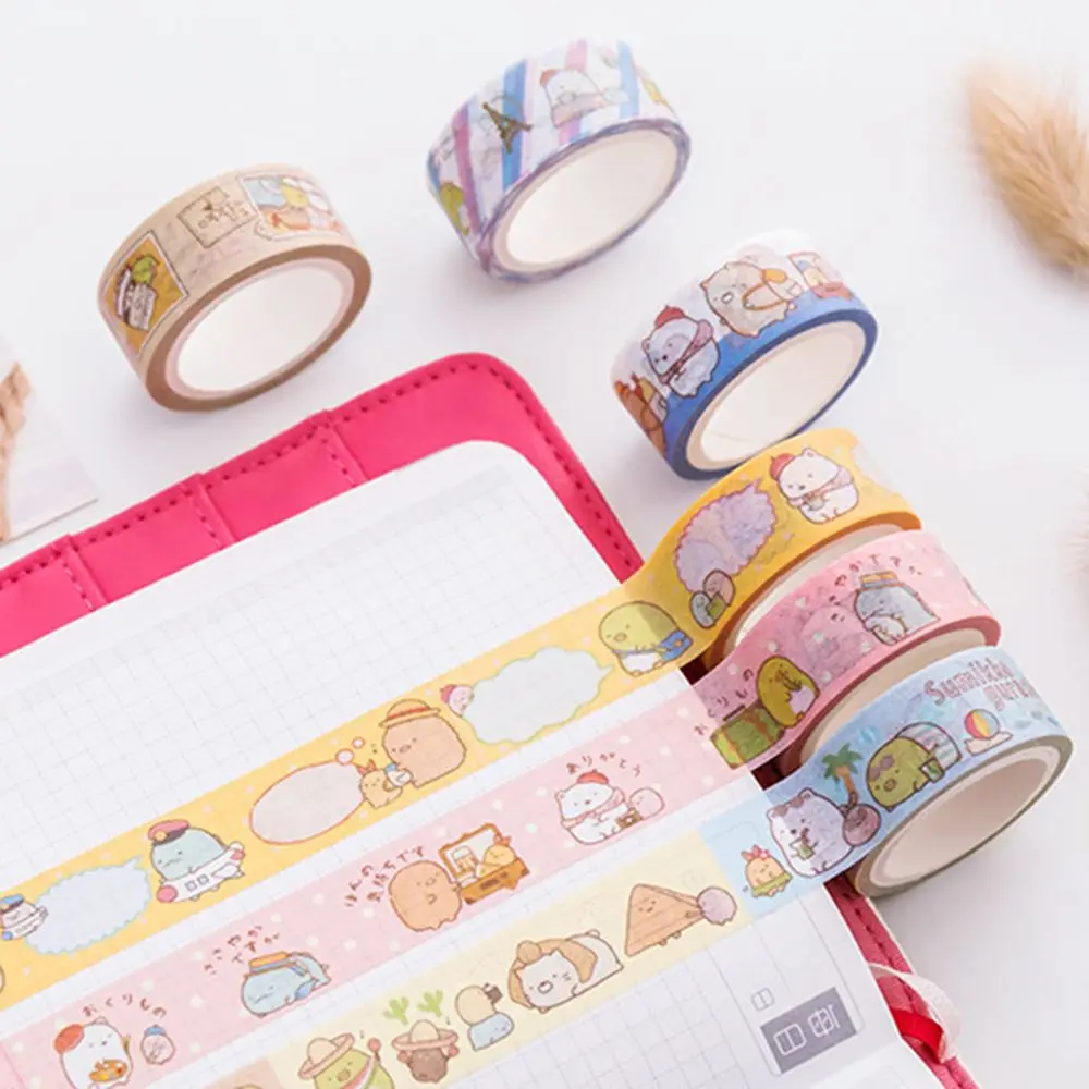 3 шт./компл. мультфильм Sumikko Gurashi изоляционная лента Washi клейкой ленты декоративные Decora Diy Скрапбукинг Стикеры этикетка канцелярские