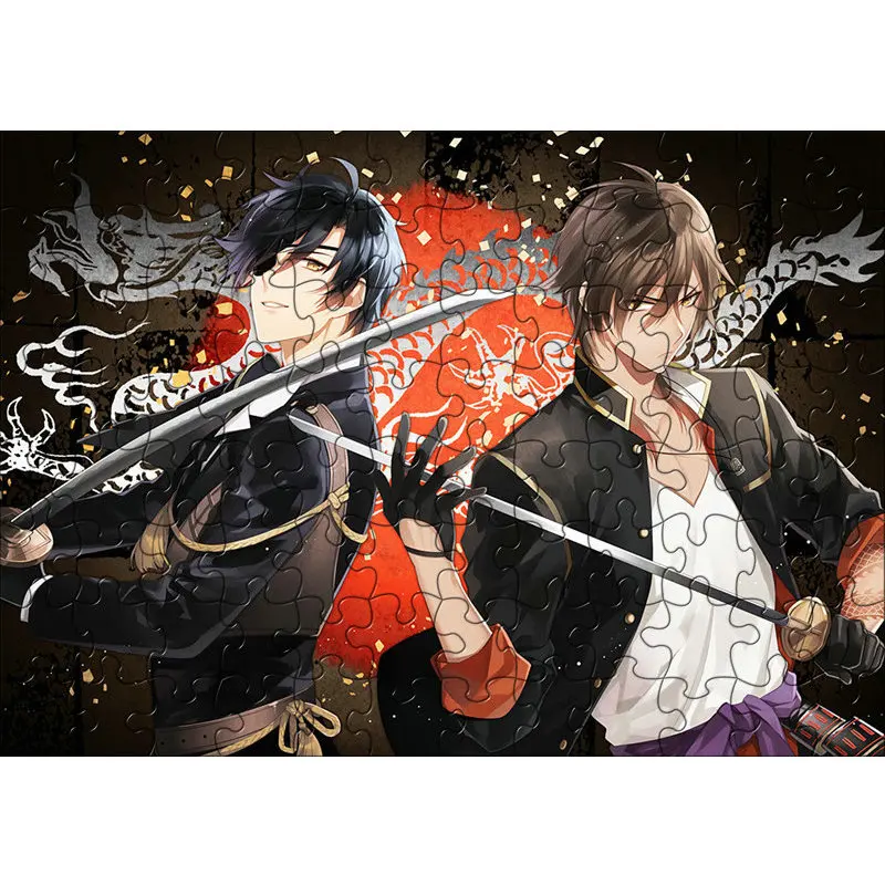 

120pcs/set Touken Ranbu DIY Paper Puzzle Anime Toys Education Juguetes Jigsaw Puzzles toys for Kids
