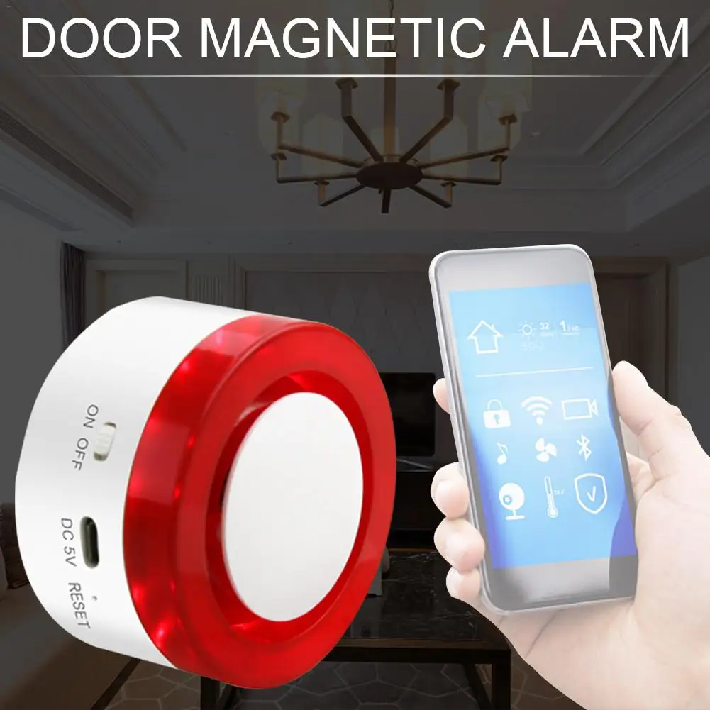 

Graffiti Intelligent Gateway Sound Light WIFI Three-in-one Intelligent Smart Wi-Fi Anti - Theft Alarm Host Motion Sensor
