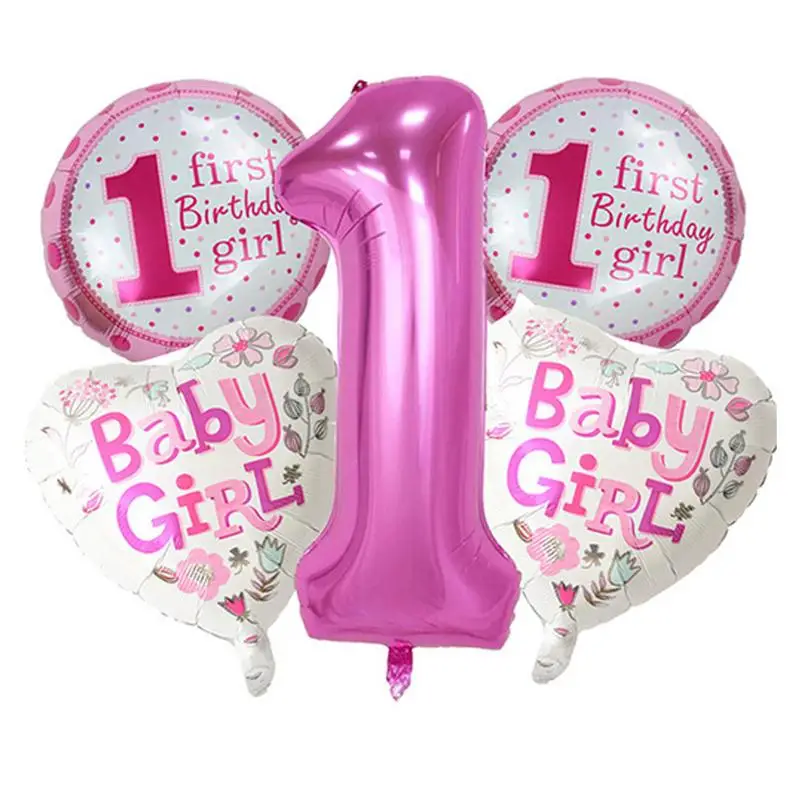 5 шт./компл. милый животных формы Baby Shower Алюминий Фольга шар ребенок полнолуния