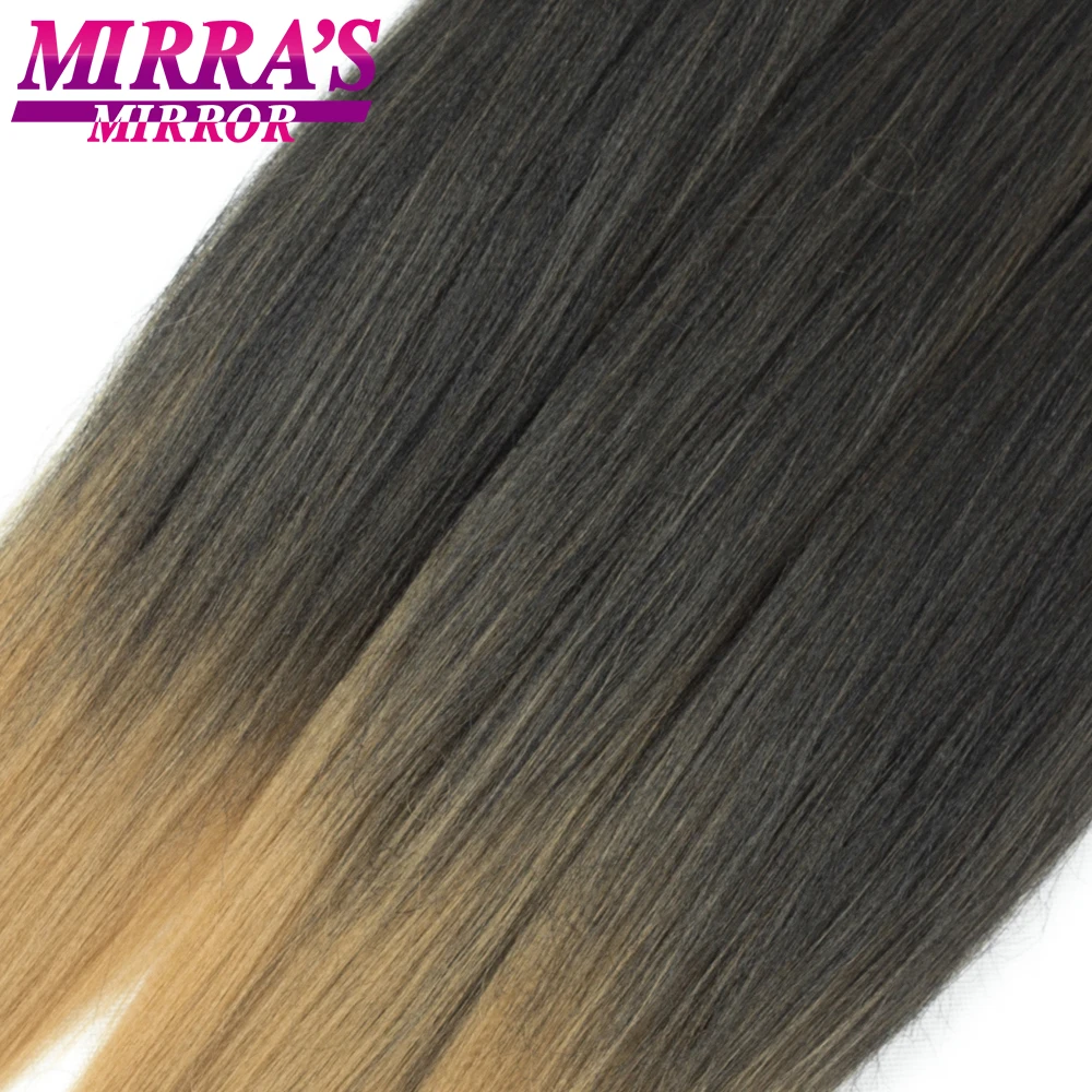 Mirra's Mirror Jumbo косы волос 20 "26" Ombre плетение волос 2 тона синтетическое плетение волос для вязаный крючком горячей воды набор