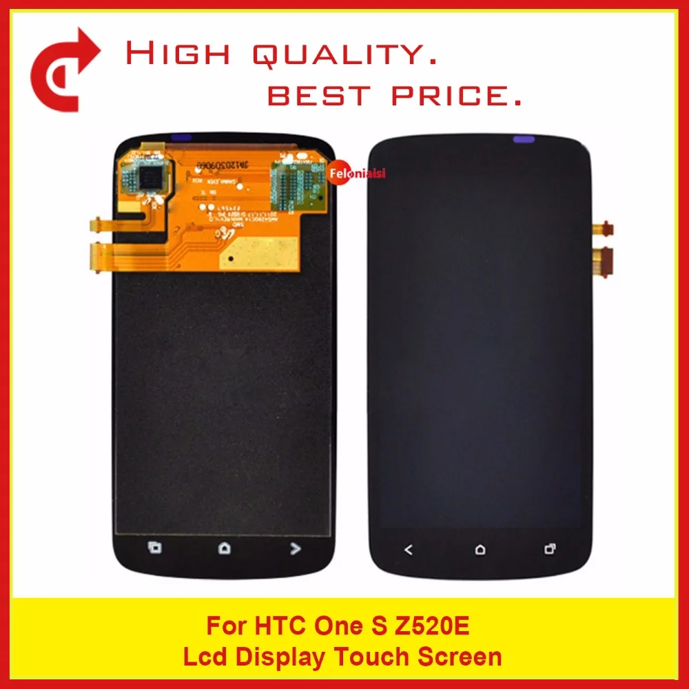 

High Quality 4.3" For HTC One S Z520E LCD Display With Touch Screen Digitizer Sensor Panel Assembly Free Shipping