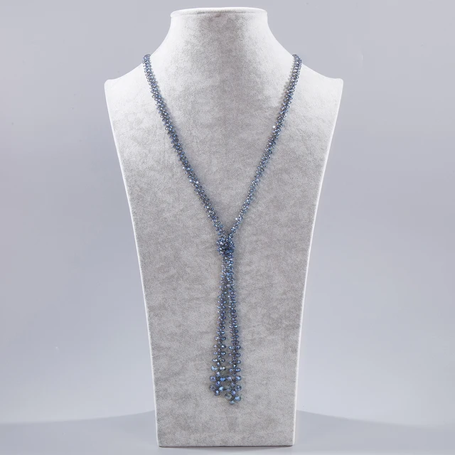 Фото ожерелье из нитей inkdew с красным кристаллом ручной работы цена