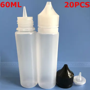 

20PCS X 60ML LDPE Dropper Bottles Empty E Juice Liquid Squeezable Vape Ink Pigments Containers with Caps