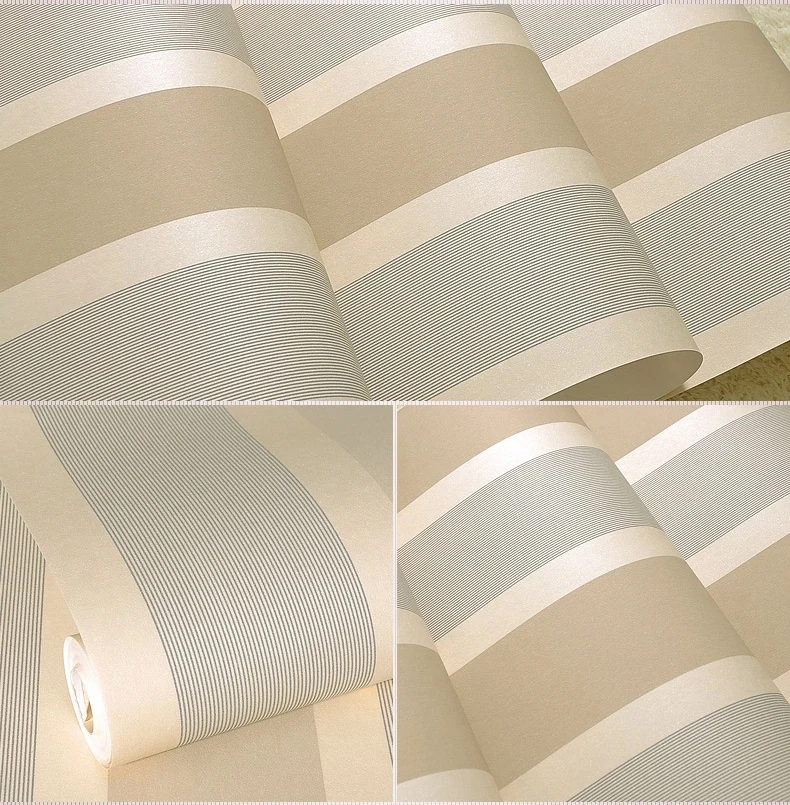 Китайская Современная полосатая настенная бумага 3d декор для гостиной широкая полоска настенная бумага украшение спальни настенная Behang EZ197