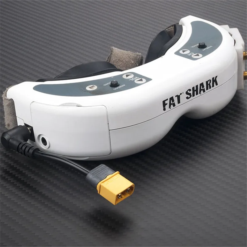 XT60 Male Plug DC 5.5mm2.5mm20mm Male Adapter for FPV Lipo Battery Fatshark Goggles (1)