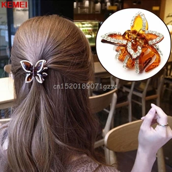 

Butterfly Crystal Rhinestone Claw Hairpin Women Hair Clamp Accessory Clip New #H027#