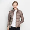 Women 90% White Duck Down Jacket Winter Fall Female Ultra Light Down Jackets Slim Solid Long Sleeve Parkas Candy Color Zip Coat ► Photo 2/6