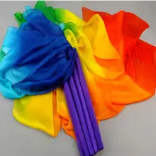 Большой размер, 2 м, 3 м, 4 м, стример для гимнастики, художественная гимнастика, ленты для женщин, художественные танцы, жезл, Радуга