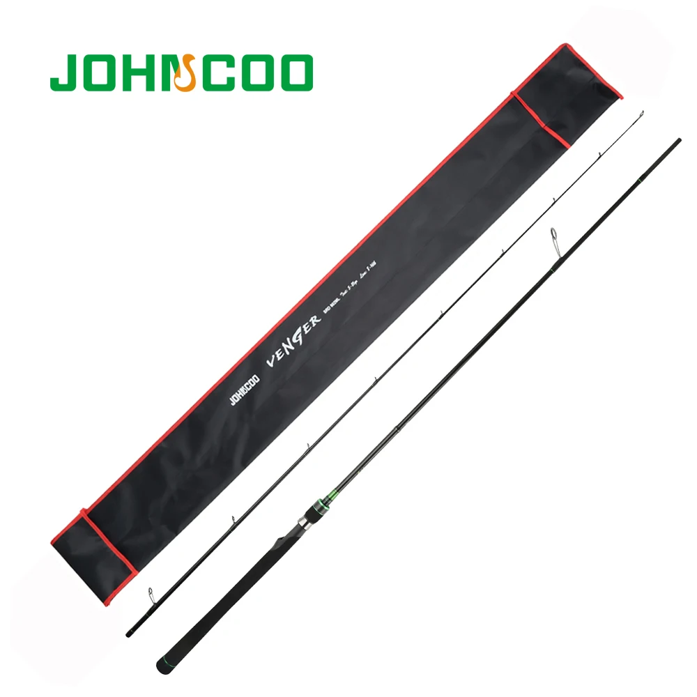 JOHNCOO New 2.4m Carbon Fishing Rod ML Action 5 21g Spinning Rods for