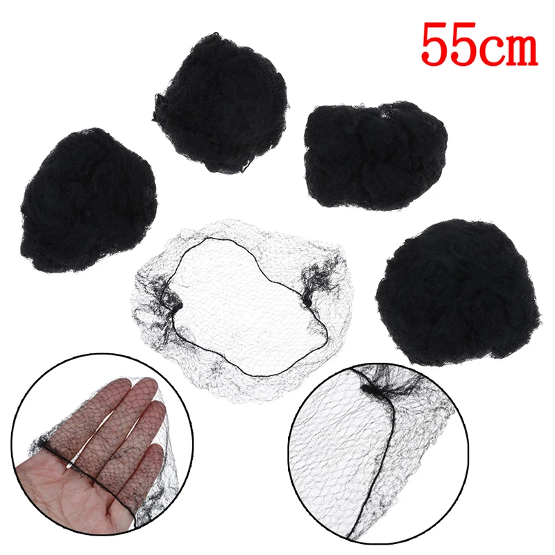 

50pcs/100pcs Soft Elastic Lines Hair Net Sample Black Nylon Hairnets Invisible Disposible Wig Cap Net For Hair Styling Wholesale
