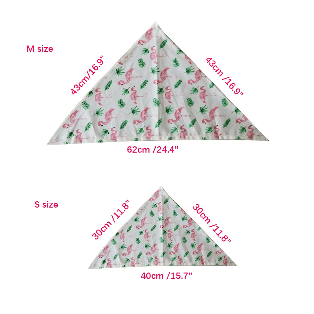 50/100 шт поводок для собак бандана; маленькие и большие размеры нагрудники собака шарф хлопок фламинго для питомцев щенком, платок, комплект одежды летняя одежда для собак аксессуары для животных принадлежности