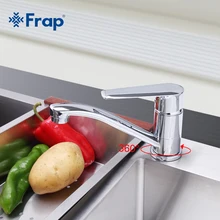 Frap Chrome Кухня кран холодной и горячей воды смесителя Одной ручкой Torneira Cozinha 360 градусов вращения F4584 F4984