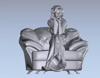 

n_lady 2 Full 3d model for cnc in STL file format Panno