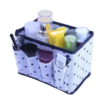 Cute Dots Folding Make Up Brush Organizer Cosmetic Liquid Storage Box Non-Woven Office Bedroom Desk Container