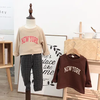

2019 Fashion Kids Spring Autumn Clothes Children Letter T Shirts for Baby Boys Long Sleeve T-shirts Kids Pullovers Tee Girl Tops