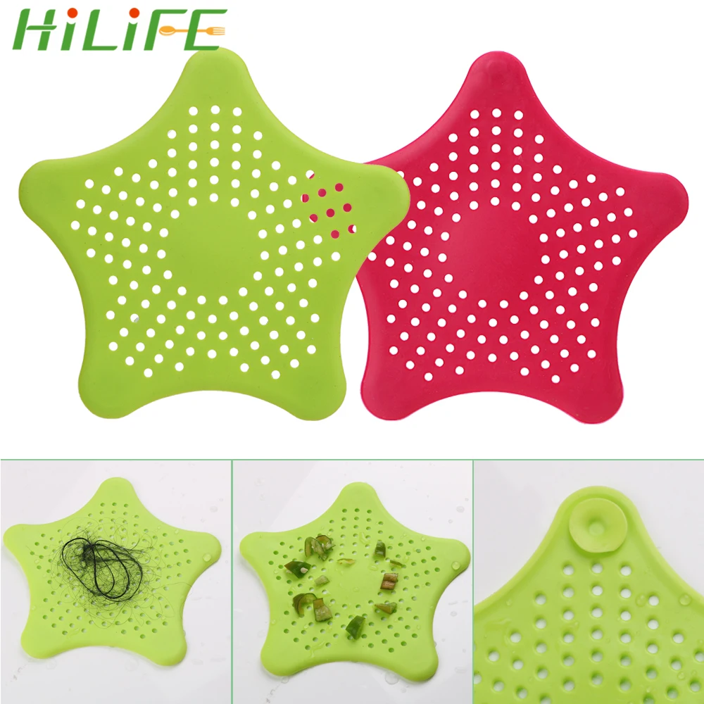 

HILIFE Kitchen Sink Filter TPR Sink Strainer Hair Colanders Anti-blocking Drains Kitchen Tools