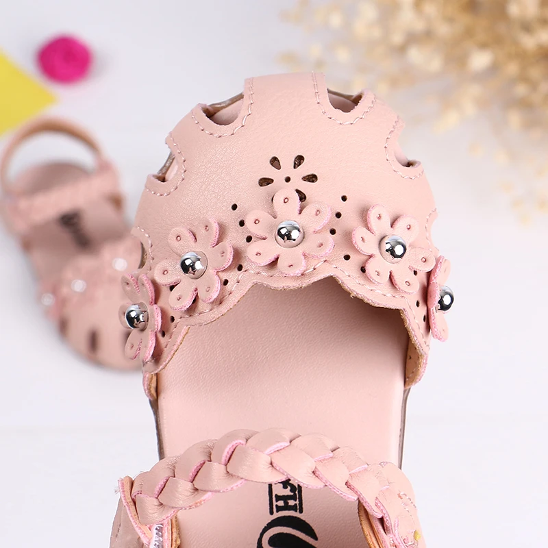 COZULMA/2019 г. летняя обувь для маленьких девочек, платье принцессы с цветочным рисунком, сандалии для девочек с мягкой подошвой, нескользящая