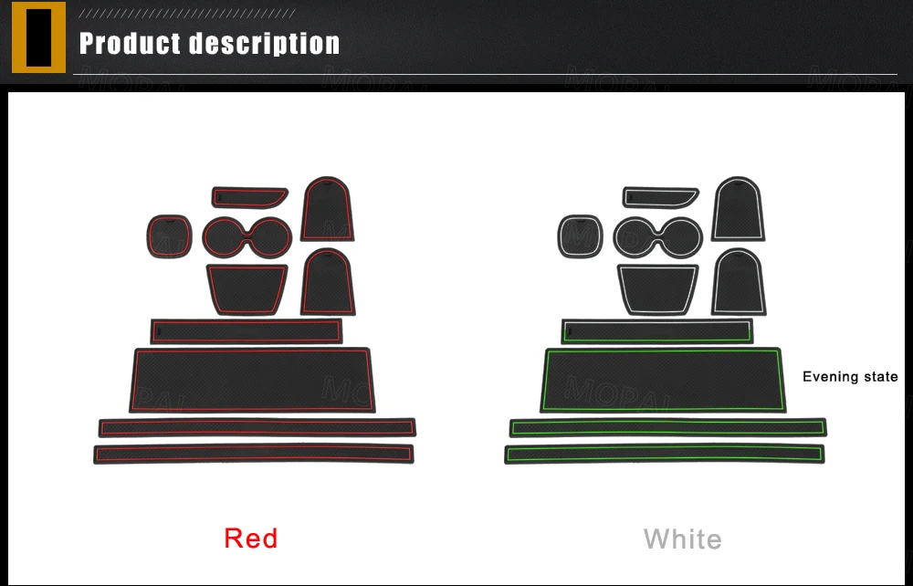 MOPAI резиновый коврик для салона автомобиля красного и белого цвета, коврик для чашки, украшение для Suzuki Jimny, аксессуары для автомобиля, Стайлинг