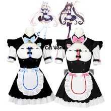 NEKOPARA OVA Chocola ванильный горничный фартук платье униформа наряд аниме костюмы для косплея
