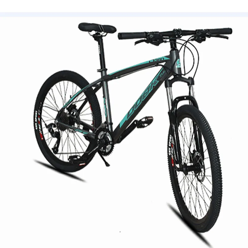 Велосипед для горного велосипеда, 26 дюймов, 27 скоростей, толстый велосипед, алюминиевый сплав, переключение, подходит для горных зон, безопаснее - Цвет: Gray and green
