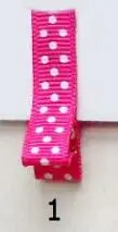 Женская лента в горошек аксессуары для волос полностью выложенный Аллигатор 3,5 см с двумя зубцами зажимы для бантов цветы 20 шт FJ3240 - Цвет: Розово-красный