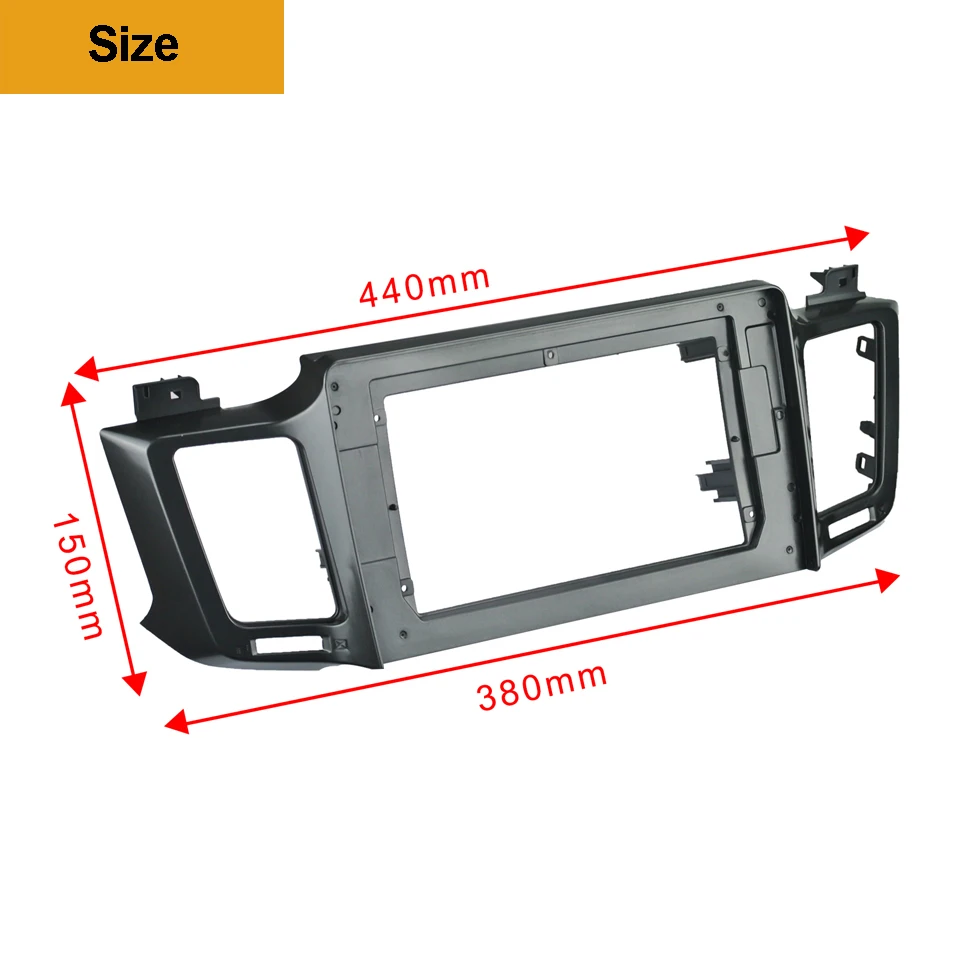 1/2Din автомобильный DVD только рамка аудио фитинг адаптер тире отделка наборы Facia панель 10," для Toyota RAV4-18 двойной Din радио плеер
