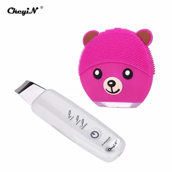 

Ultrasonic Skin Scrubber Blackhead Removal Face Deep Cleaning Facial Skin Care Beauty Device Silicone Facial Cleaning Brush 42