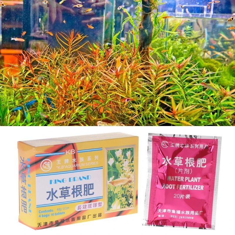 1 Box Aquarium Water Plant Root Fertilizer 80 Tablets Nutrtion Aquatic
