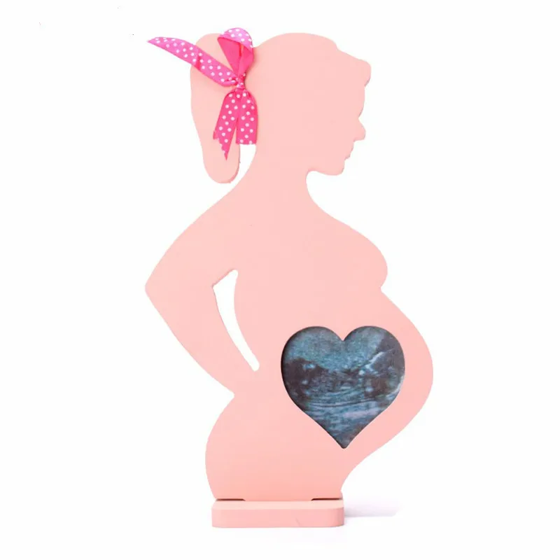 New Arrival Pink Wooden frames for pregnant women gift photo frame